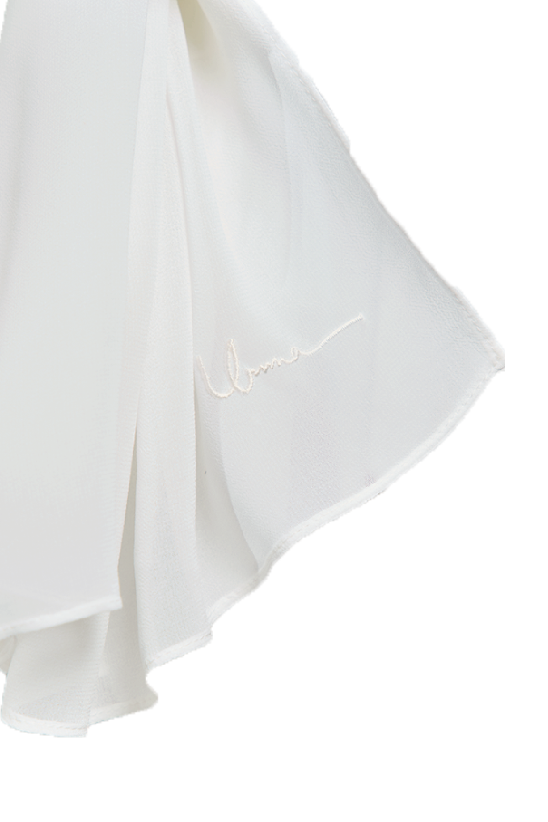 Kalsom Light Chiffon Scarf in Brilliant White